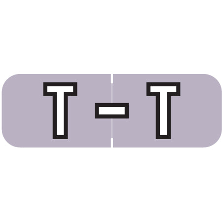 Barkley ABAM Alpha "T" Labels, 1/2" x 1-1/2" Laminated- Roll of 500
