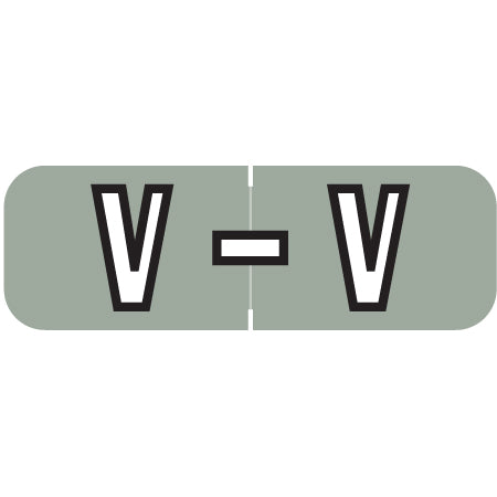 Barkley ABAM Alpha "V" Labels, 1/2" x 1-1/2" Laminated- Roll of 500