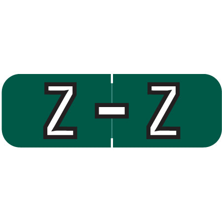 Barkley ABAM Alpha "Z" Labels, 1/2" x 1-1/2" Laminated- Roll of 500