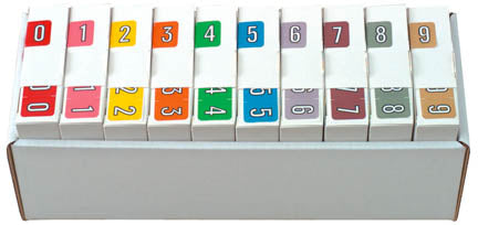 Barkley NBKM  Numeric 0-9 Complete Set, Includes Organizing Tray - Nationwide Filing Supplies