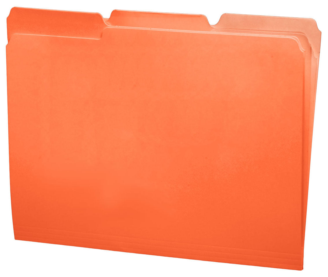 11 PT Color Folders, 1/3 Cut Top Tab - Assorted, Letter Size (Box of 100)