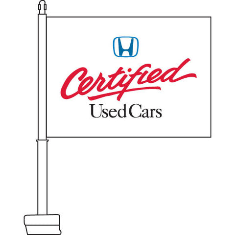 Honda Certified Used Cars Car Flag, 11" x 15"