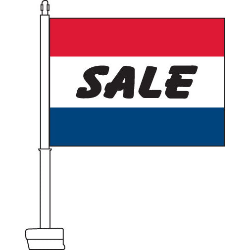 Sale (Red, White, & Blue) Car Flag, 11" x 15"