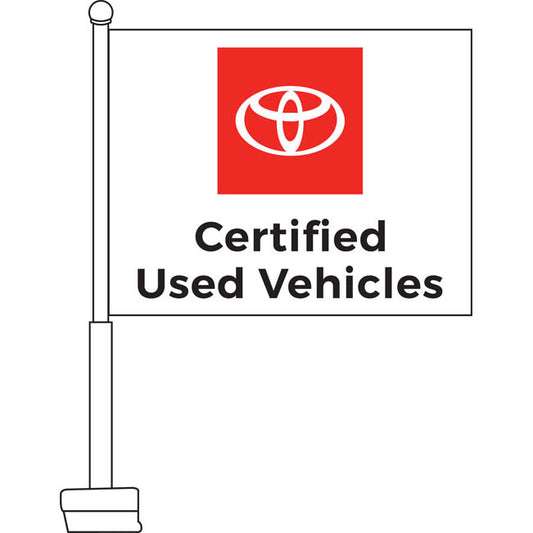 Toyota Certified Used Vehicles Car Flag, 11" x 15"