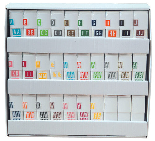 Col'R'Tab 12000 A-Z + Mc Complete Set,  Includes Organizing Tray - Nationwide Filing Supplies
