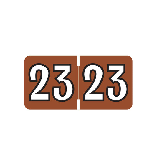 Colwell Year 23 Labels, 1/2" X 1" Laminated- Pack of 250