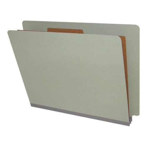 Type II 25 Pt Pressboard Classification Folders, Full Cut End Tab, Letter Size, 1 Divider (Box of 10) - Nationwide Filing Supplies