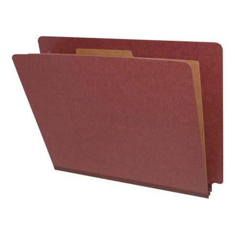 Type II 25 Pt Pressboard Classification Folders, Full Cut End Tab, Letter Size, 1 Divider (Box of 10) - Nationwide Filing Supplies