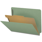 25 Pt. Pressboard Classification Folders, Full Cut End Tab, Letter Size, 1 Divider (Box of 10)