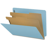 25 Pt. Pressboard Classification Folders, Full Cut End Tab, Letter Size, 2 Dividers (Box of 10)