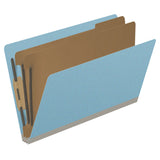 25 Pt. Pressboard Classification Folders, Full Cut End Tab, Legal Size, 2 Divider (Box of 10)