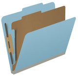 25 Pt. Pressboard Classification Folders, 2/5 Cut ROC Top Tab, Letter Size, 1 Divider (Box of 10)
