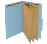 25 Pt. Pressboard Classification Folders, 2/5 Cut ROC Top Tab, Legal Size, 3 Dividers (Box of 10)