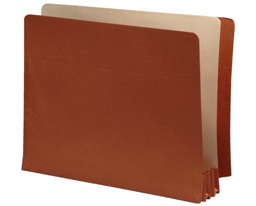 Lip Style End Tab Expansion Pockets, Paper Gussets, Letter Size, 3-1/2" Expansion (Carton of 100) - Nationwide Filing Supplies