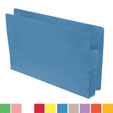 Color Pockets, Full End Tab, Paper Gussets, Legal Size, 3-1/2" Expansion- Carton of 100 - Nationwide Filing Supplies