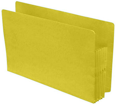 Color Expansion Pockets, Full End Tab, Paper Gussets, Legal Size, 5-1/4" Expansion (Carton of 100)