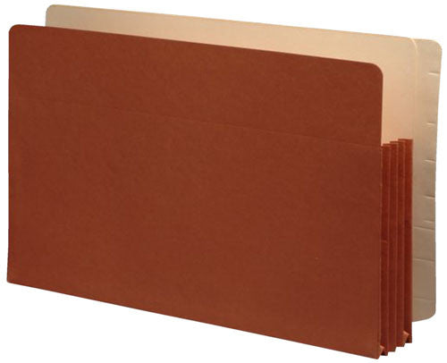 Premium Full End Tab Expansion Pockets, Paper Gussets, Legal Size, 5-1/4" Expansion (Carton of 100) - Nationwide Filing Supplies