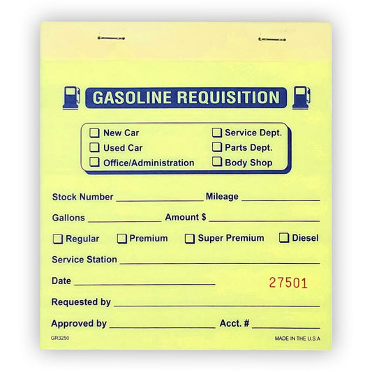 Gasoline Requisition Books