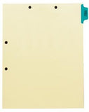 Individual Chart Divider Tabs, History & Physical (Med Blue), Side Tab 1/8th Cut, Pos #1 (Pack of 50)
