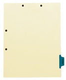 Individual Chart Divider Tabs, Pap Smear (Med Blue), Side Tab 1/8th Cut, Pos #7 (Pack of 50)