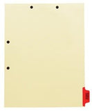 Individual Chart Divider Tabs, Referrals / Consults (Red), Side Tab 1/8th Cut, Pos #8 (Pack of 50)
