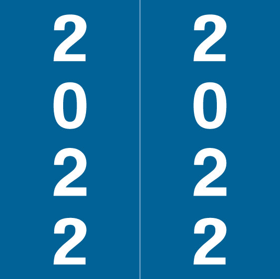 IFC CL7100 Yearband "2022" labels, 1-7/8H x 1-7/8W - Roll of 500 - Nationwide Filing Supplies