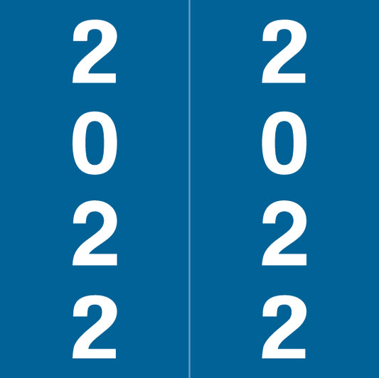 IFC CL7100 Yearband "2022" labels, 1-7/8H x 1-7/8W - Roll of 500 - Nationwide Filing Supplies