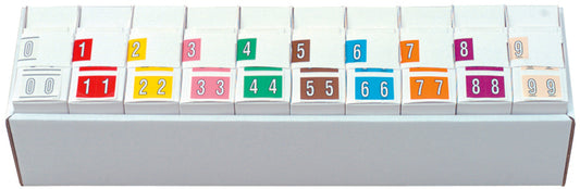 Kardex 0-9 Complete Set, Includes Organizing Tray - Nationwide Filing Supplies