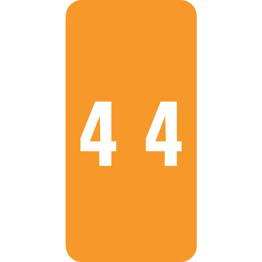 Smead LCC "4" Labels 2" X 1" Unlaminated- Roll of 250