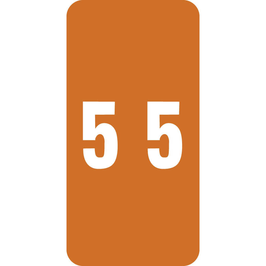 Smead LCC "5" Labels 2" X 1" Unlaminated- Roll of 250