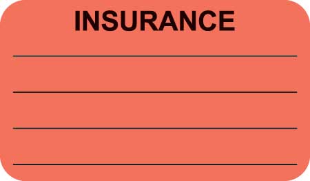 MAP1700 INSURANCE- Fluorescent Red 1-1/2" X 7/8"- Roll of 250