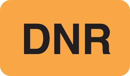 MAP2010 DNR- Fluorescent Orange 1-1/2" X 7/8" (Roll of 250) - Nationwide Filing Supplies