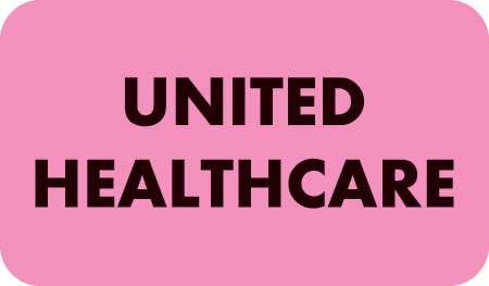 MAP2320 UNITED HEALTHCARE- Fluorescent Pink 1-1/2" X 7/8" (Roll of 250)