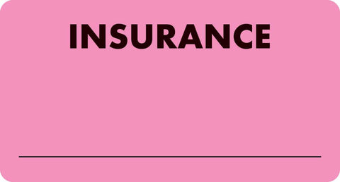 MAP2830 INSURANCE- Fluorescent Pink 3-1/4" X 1-3/4" (Roll of 250) - Nationwide Filing Supplies