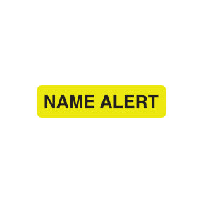 MAP345 NAME ALERT- Fl Chartreuse, 1-1/4" X 5/16" (Roll of 500)