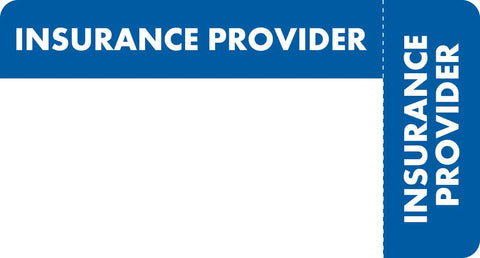 MAP5190 INSURANCE PROVIDER- Blue/White 3-1/4" X 1-3/4" (Roll of 250)