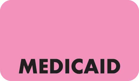 MAP5240 MEDICAID- Fluorescent Pink 1-1/2" X 7/8" (Roll of 250)