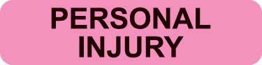 MAP543 PERSONAL INJURY- Fluorescent Pink 1-1/4" X 5/16"- Roll of 500