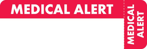 MAP6270 MEDICAL ALERT- White/Red 3" X 1" (Roll of 250)