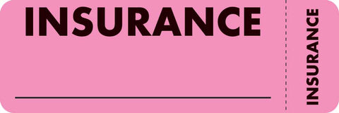 MAP6420 INSURANCE- Fluorescent Pink 3" X 1" (Roll of 250) - Nationwide Filing Supplies