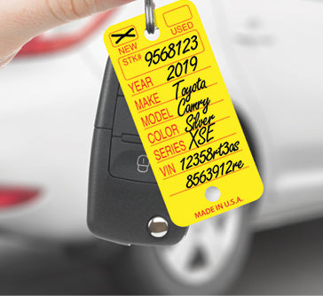 Round Cornered Poly Key Tags, 3" x 1-3/8" (Box of 250)