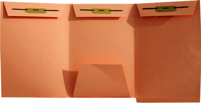 Patent and Trademark Folder, End Tab for Shelf Filing, Orange - "FOREIGN PATENT APPLICATION" 3 fasteners (Box of 25)