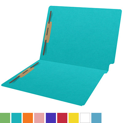 20 pt Super Heavy Duty Color Folders, Full Cut End Tab, Letter Size, Fastener in Pos #1 & #3 (Box of 40)
