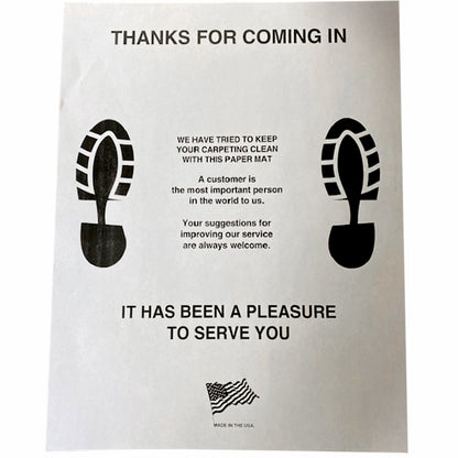Paper Vehicle Floor Mats 28# Stock (Box of 500)