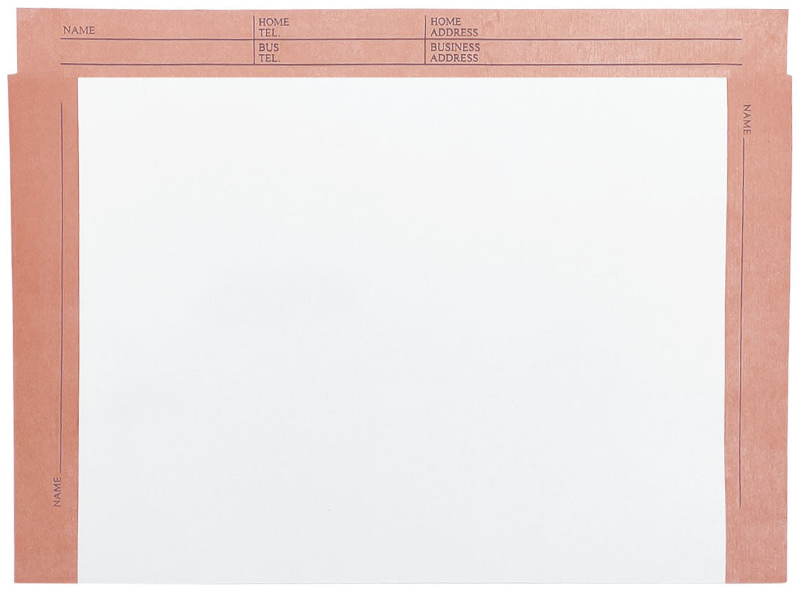 File Envelopes, White Stock, Color Border, Printed Form (Box of 100)