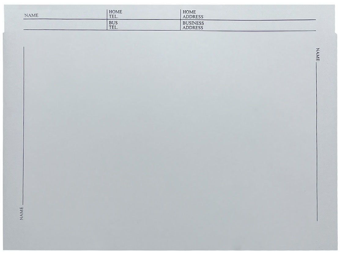 File Envelopes, White Stock, Color Border, Printed Form (Box of 100)