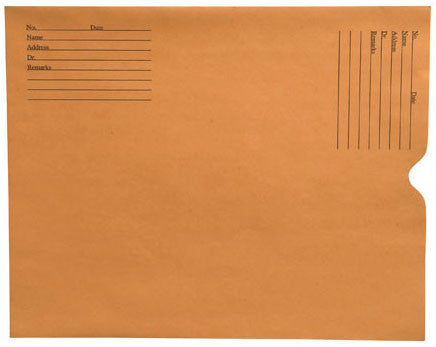28lb Brown Kraft Negative Preserver, Open End, Standard Imprint, 11-1/2" x 14-1/2" (Carton of 500) - Nationwide Filing Supplies
