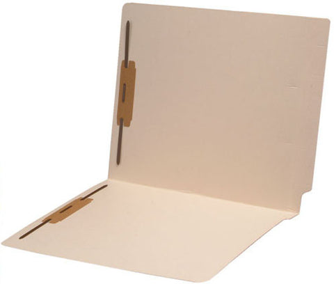 11 pt Manila Folders, Full Cut 2-Ply End Tab, Letter Size, Fastener Pos #1 & #3 (Box of 50) - Nationwide Filing Supplies