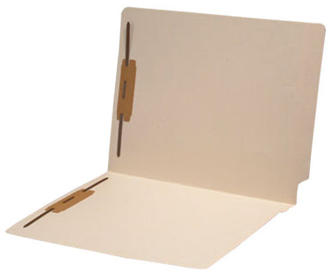 14 pt Manila Folders, Full Cut End Tab, Letter Size, Fastener Pos #1 & #3 (Box of 50) - Nationwide Filing Supplies