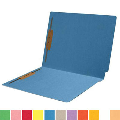 11 pt Color Folders, Full Cut 2-Ply End Tab, Letter Size, Fastener Pos #1 & #3 (Box of 50) - Nationwide Filing Supplies